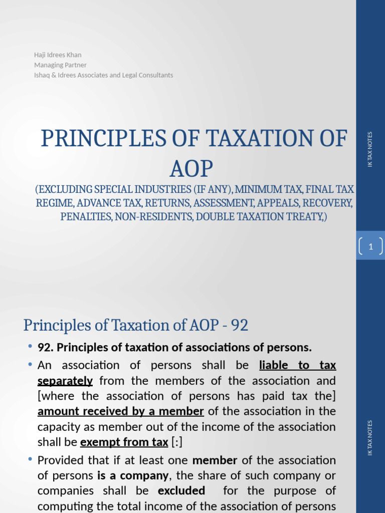 8th Week Principles of Taxation of AOP 30102024 013844am | PDF | Taxes ...