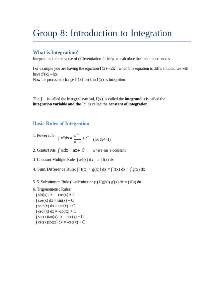 Understanding the Integral Symbol | PDF | Integral | Trigonometric ...