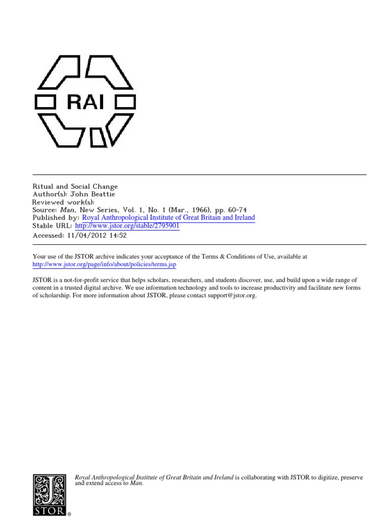 Ritual's Role in Social Change | PDF | Magic (Paranormal) | Rituals