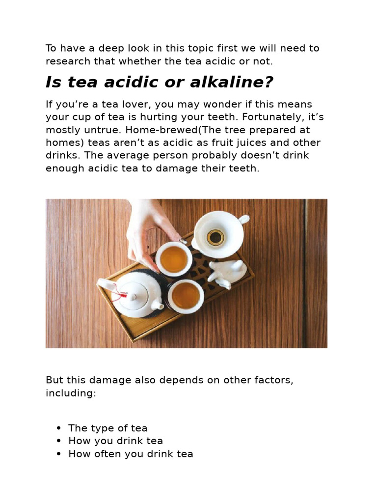 Tea Is Acidic | PDF