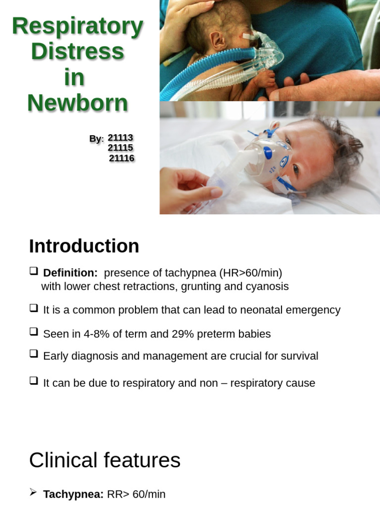 Newborn Respiratory Distress Overview | PDF | Lung | Medical Specialties