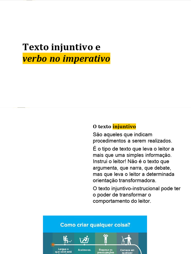 Texto Injuntivo e Verbo Imperativo | PDF