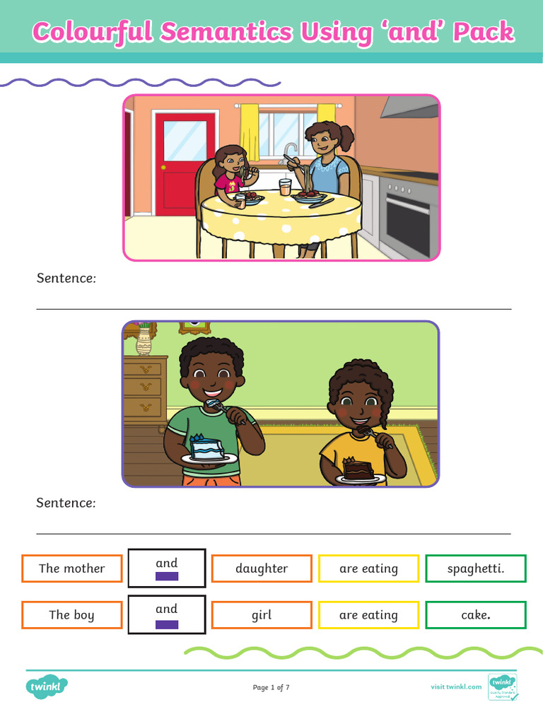 Colourful Semantics Using and Pack Ver 1 | PDF | Western Cuisine | Cuisine
