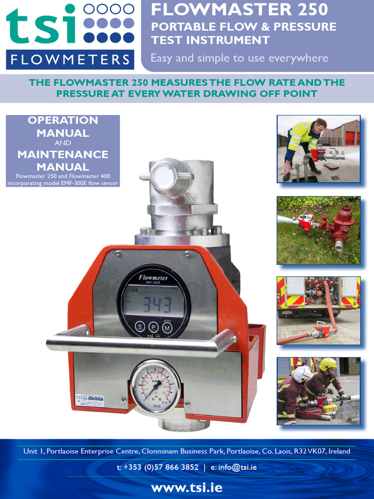 Flowmaster 250 Operation Manual | PDF | Battery Charger | Flow Measurement