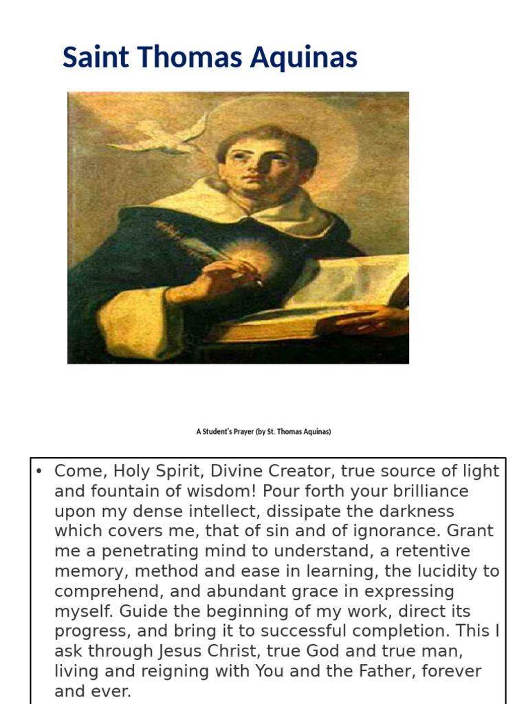 ST Thomas Aquinas 4-26-21 | PDF | Thomas Aquinas | Catholic Church