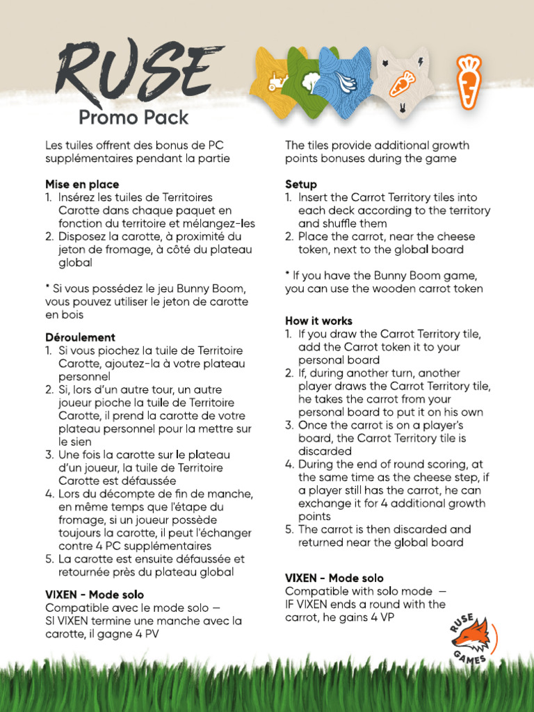 Ruse BunnyBoom Promo Sheet | PDF
