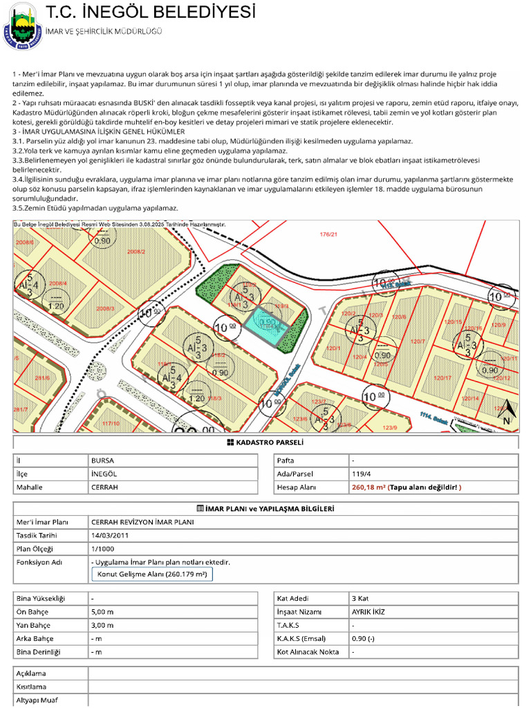 Cerrah 119 4 Parsel | PDF