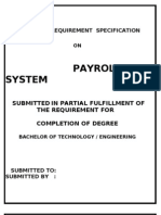 Payroll System: Software Requirement Specification