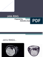 Java Ring: Prepared By, Akshatha (4vp06cs002)