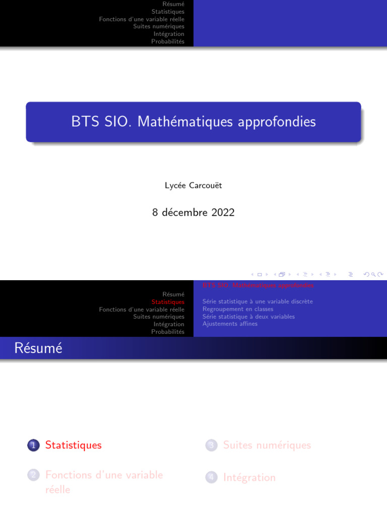 Maths Approfondies BTS SIO Résumé | PDF | Fonction exponentielle ...