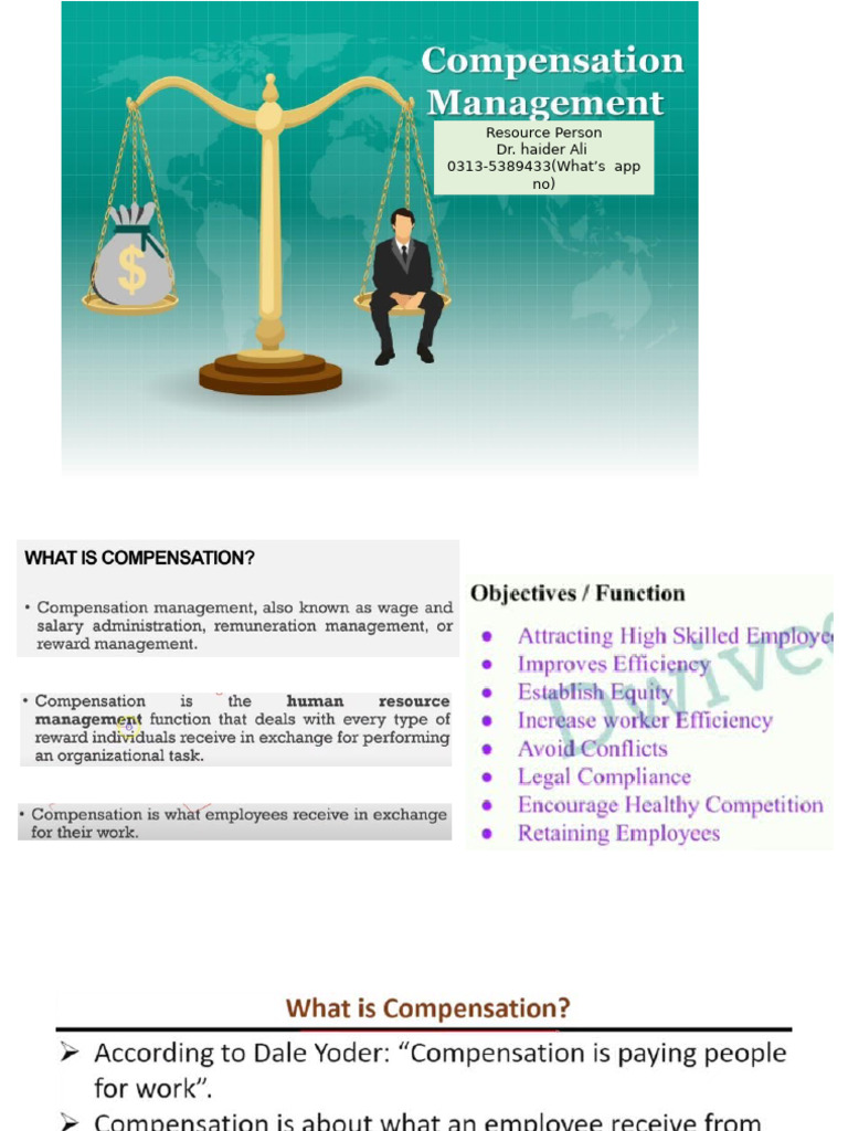 Compensation Management Lec 1 | PDF