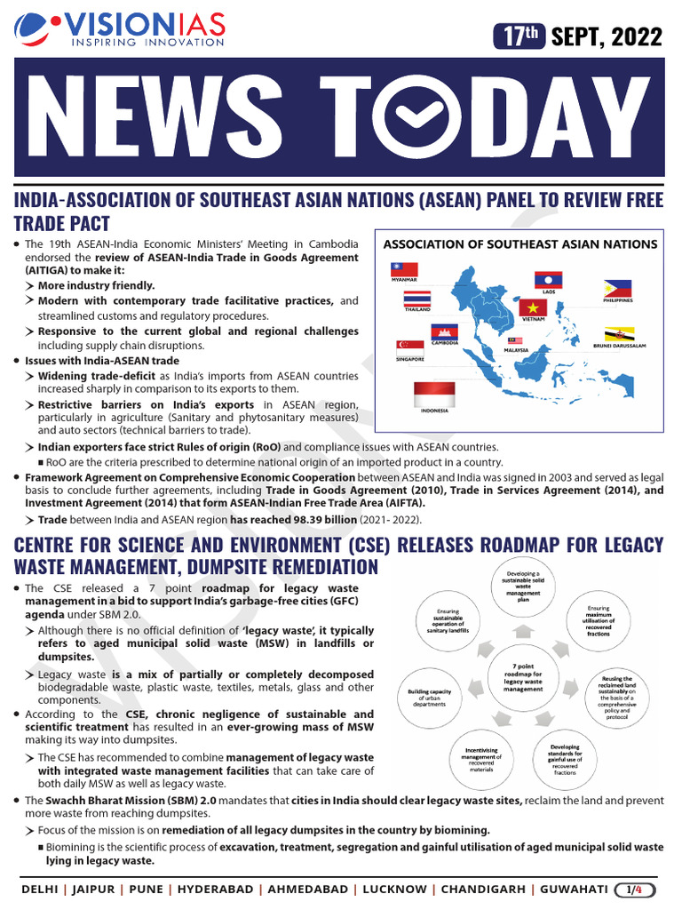 VisionIAS Daily Current Affairs 17 September 2022 | PDF