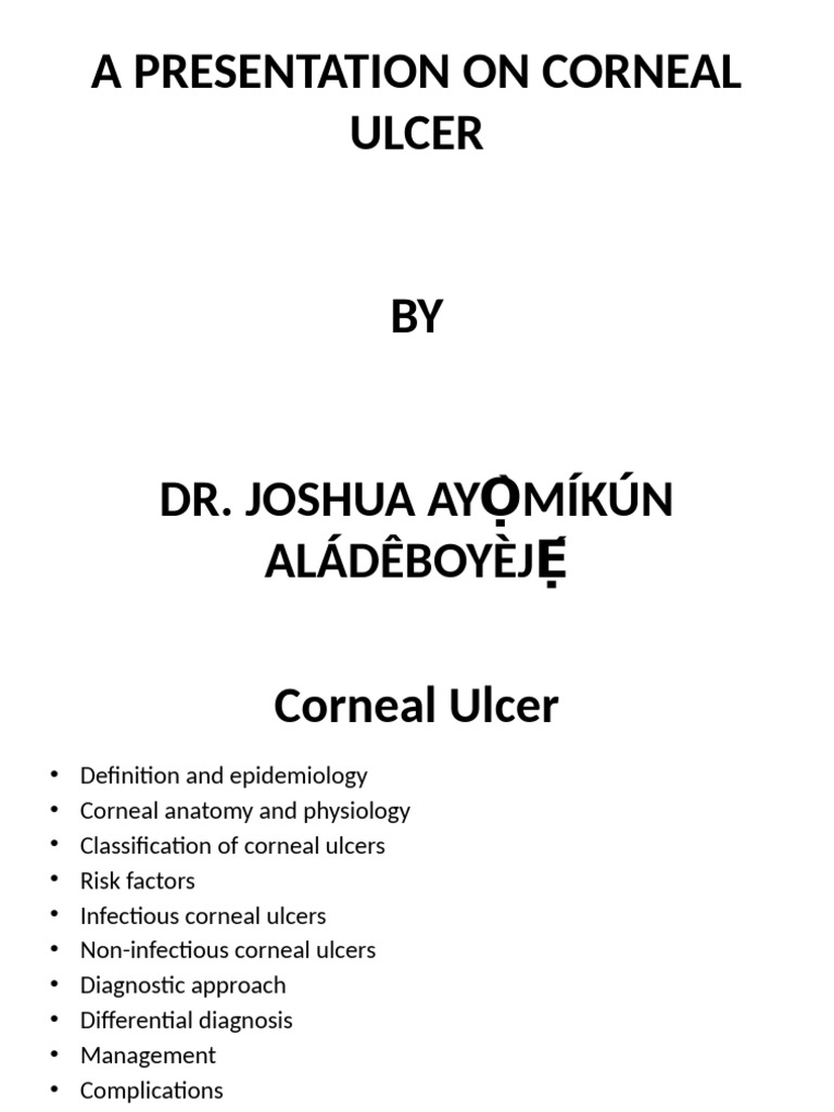 Corneal Ulcer Overview and Management | PDF | Cornea | Ophthalmology