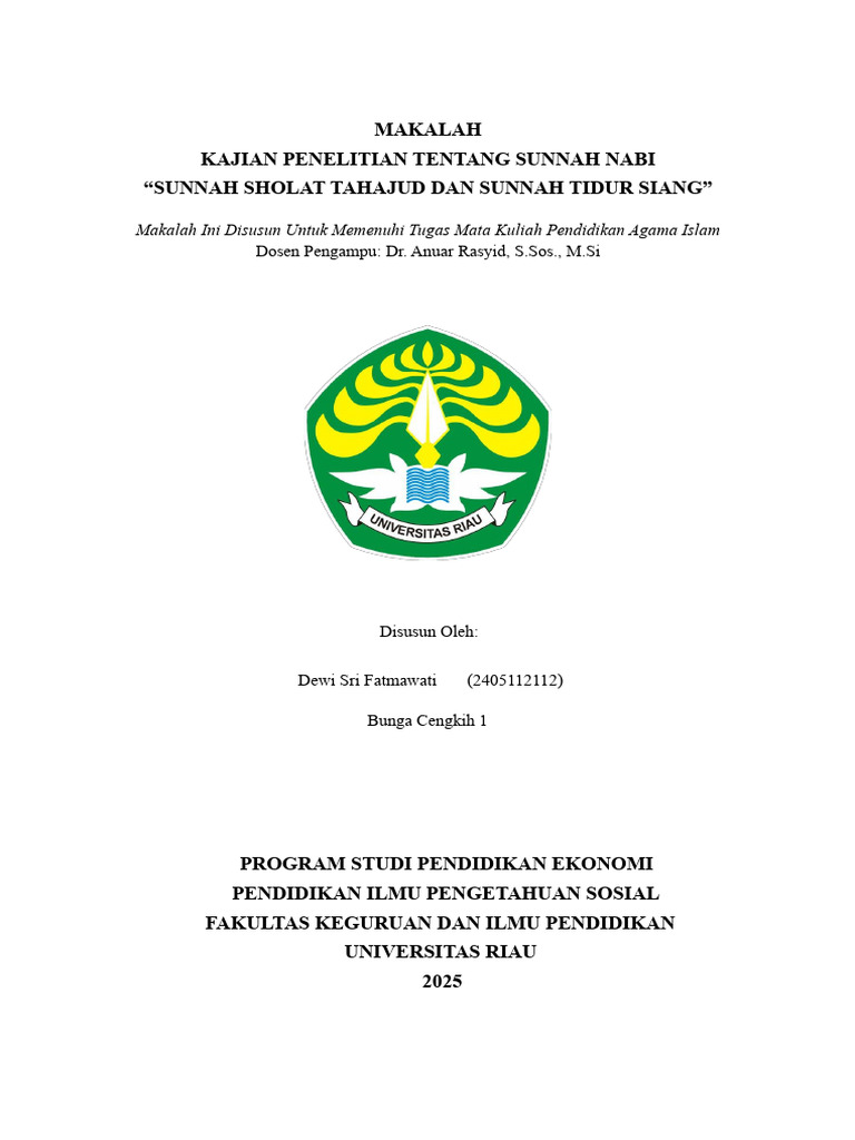 Manfaat Qailullah dalam Kesehatan Muslim | PDF