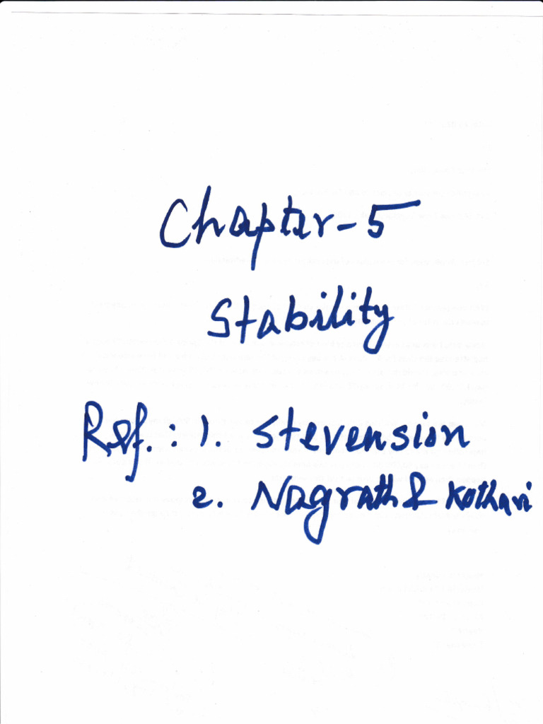 Chapter 5 - Stability | PDF