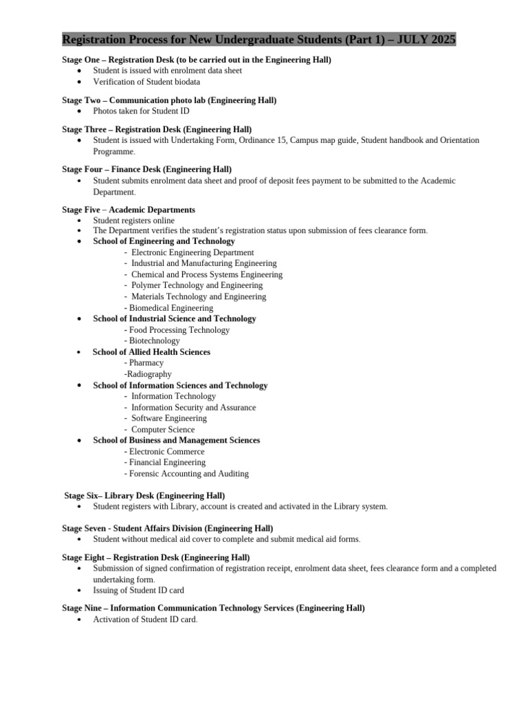 Registration Process Flow Chart 2025 | PDF | Engineering