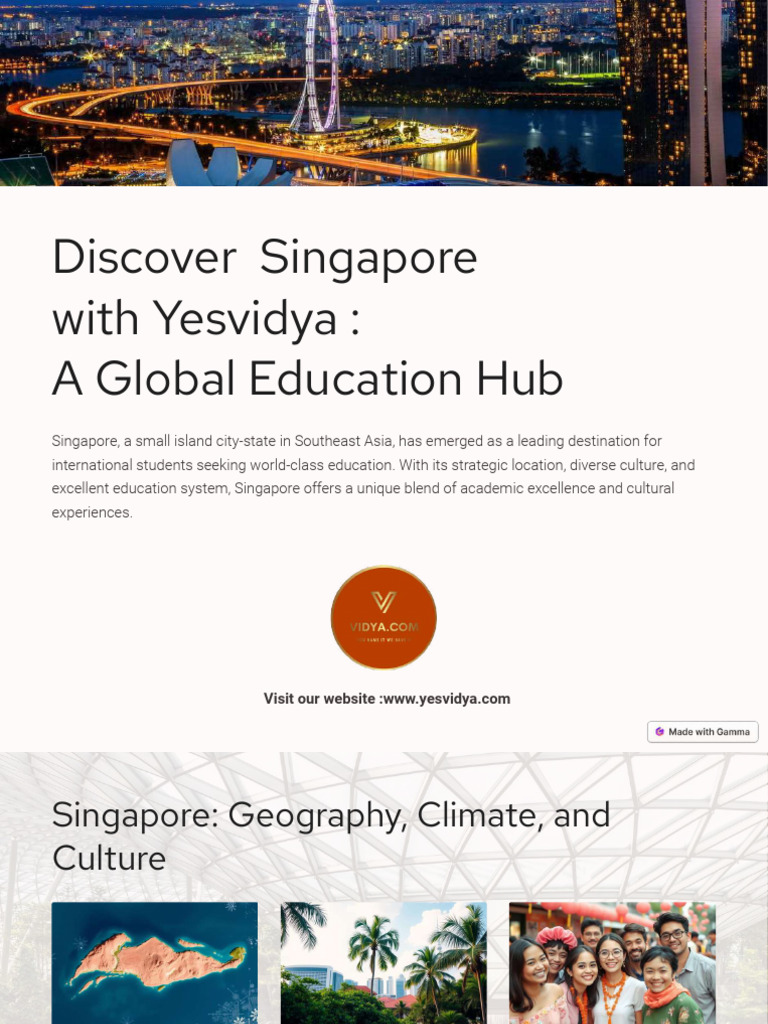 Singapore: A Global Education Hub | PDF | Singapore | World Politics