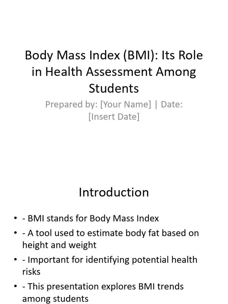BMI Trends in Student Health Assessment | PDF