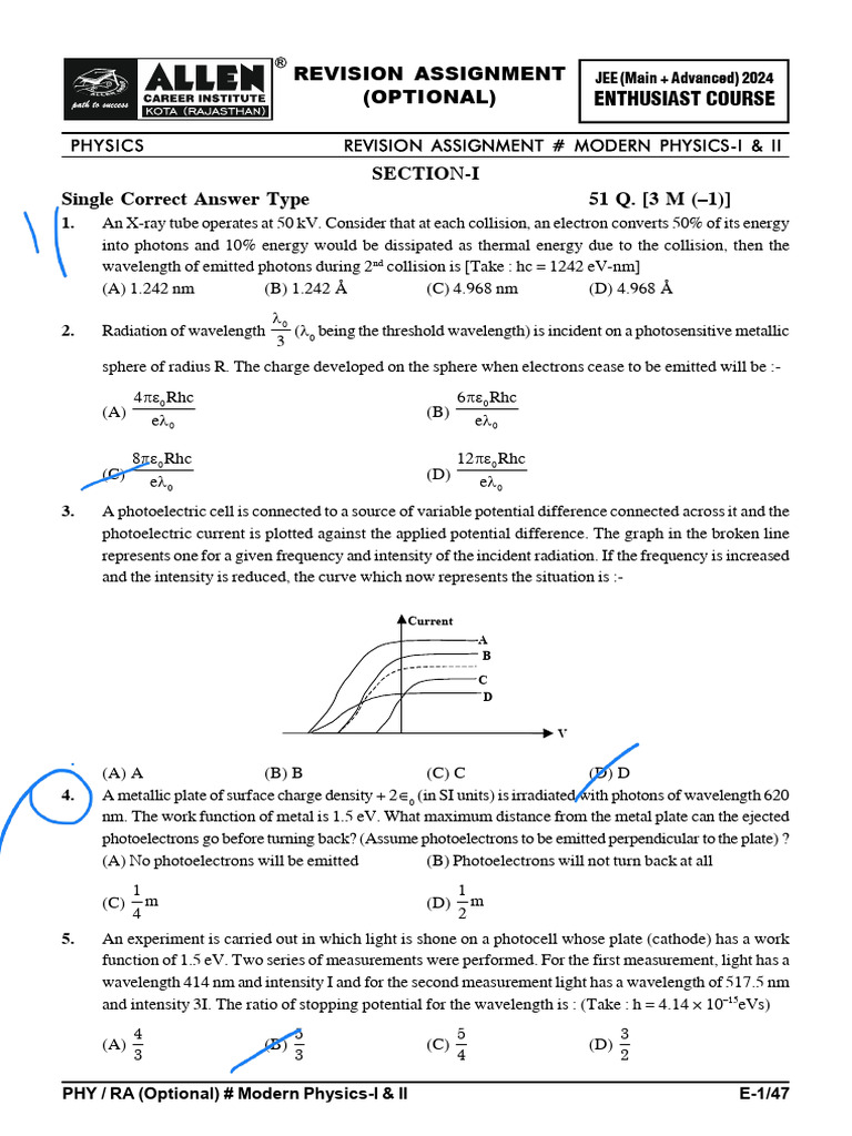 15 - Assignment # Modern Physics-I & II - Eng | PDF | Nuclear Force ...