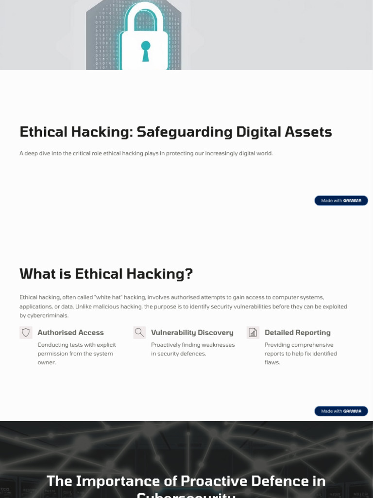 Ethical Hacking for Cybersecurity Defense | PDF | Security | Computer ...