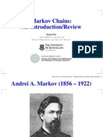 Markov Chains: An Introduction/Review: David Sirl