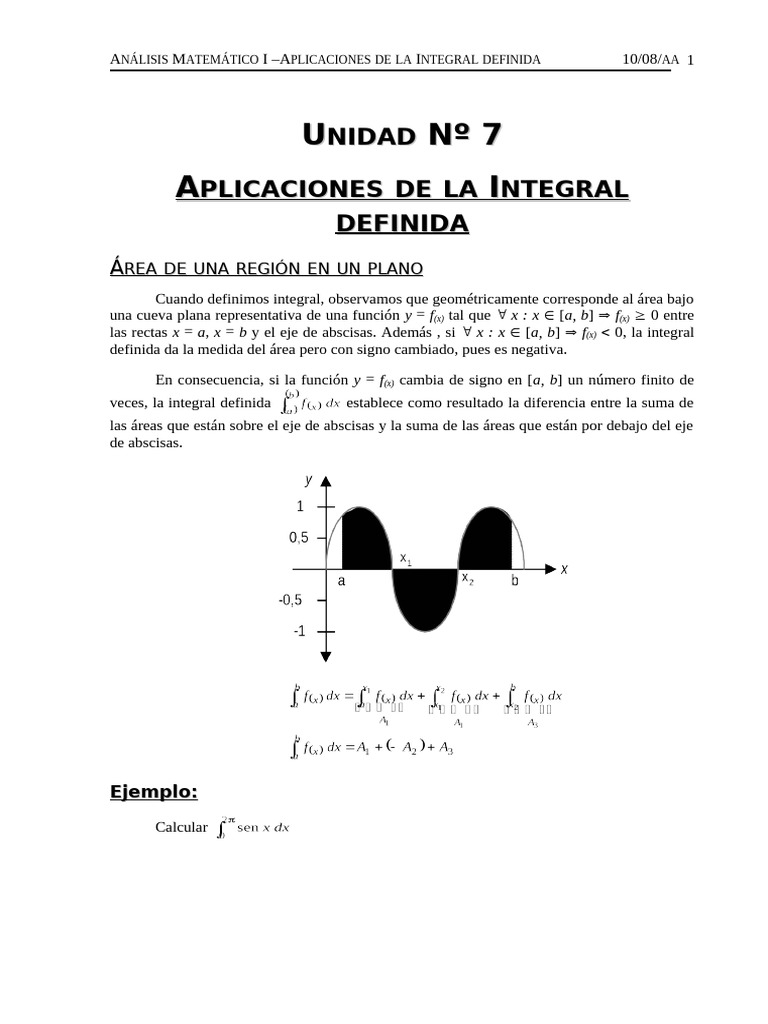 Aplicaciones de la Integral Definida | PDF | Integral | Curva
