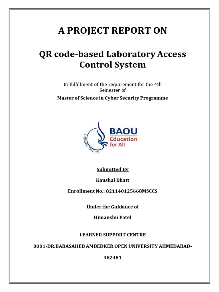 QR Code Laboratory Access Control System | PDF | Information Security ...