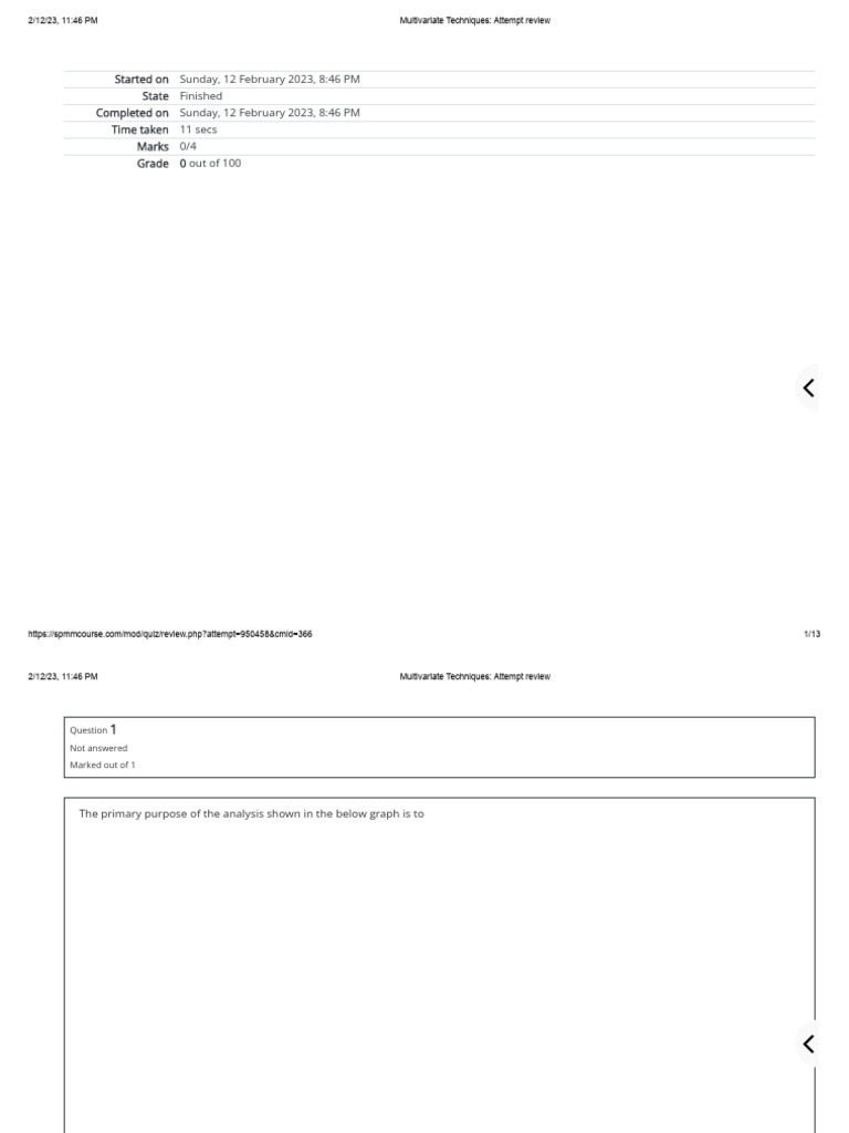 Multivariate Techniques_ Attempt Review | PDF | Dependent And ...