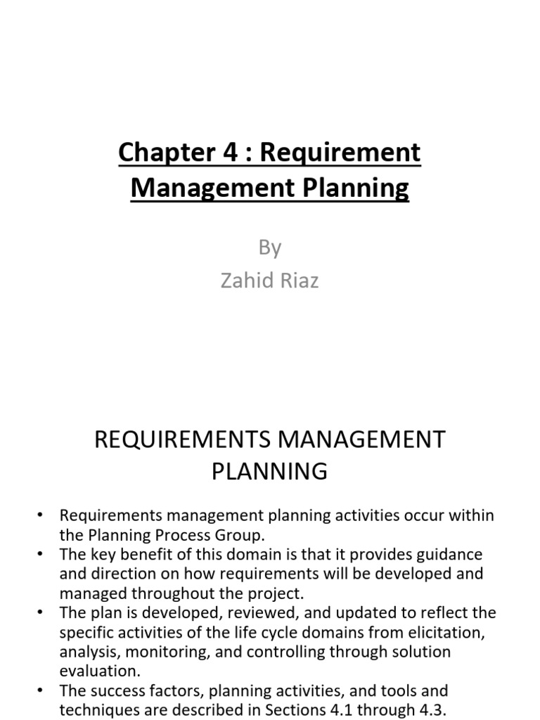 Requirements Management Planning Guide | PDF | Project Management ...