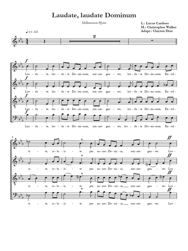 Laudate Dominum - Hymne Millénaire | PDF