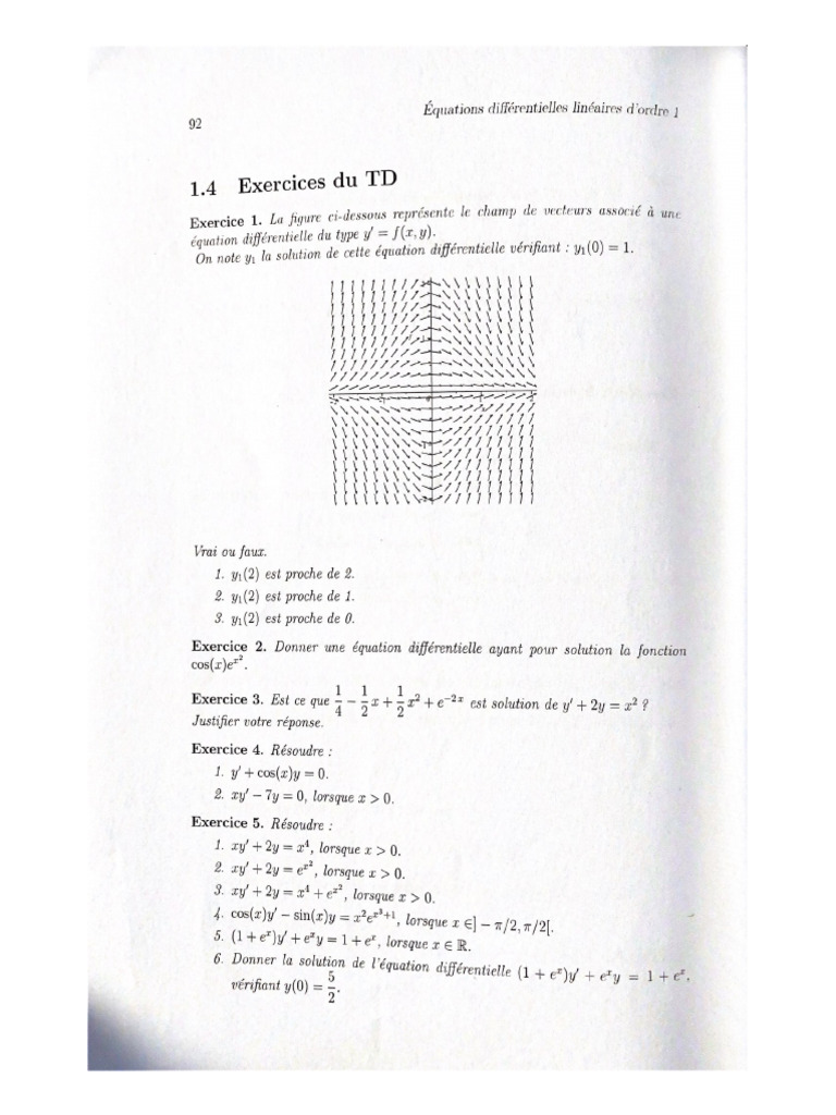 Exercices Equa Diff Ordre 1,2 | PDF
