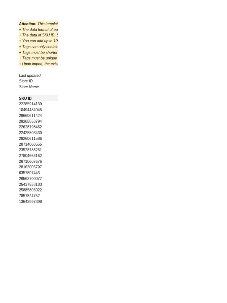 Tag Template | PDF