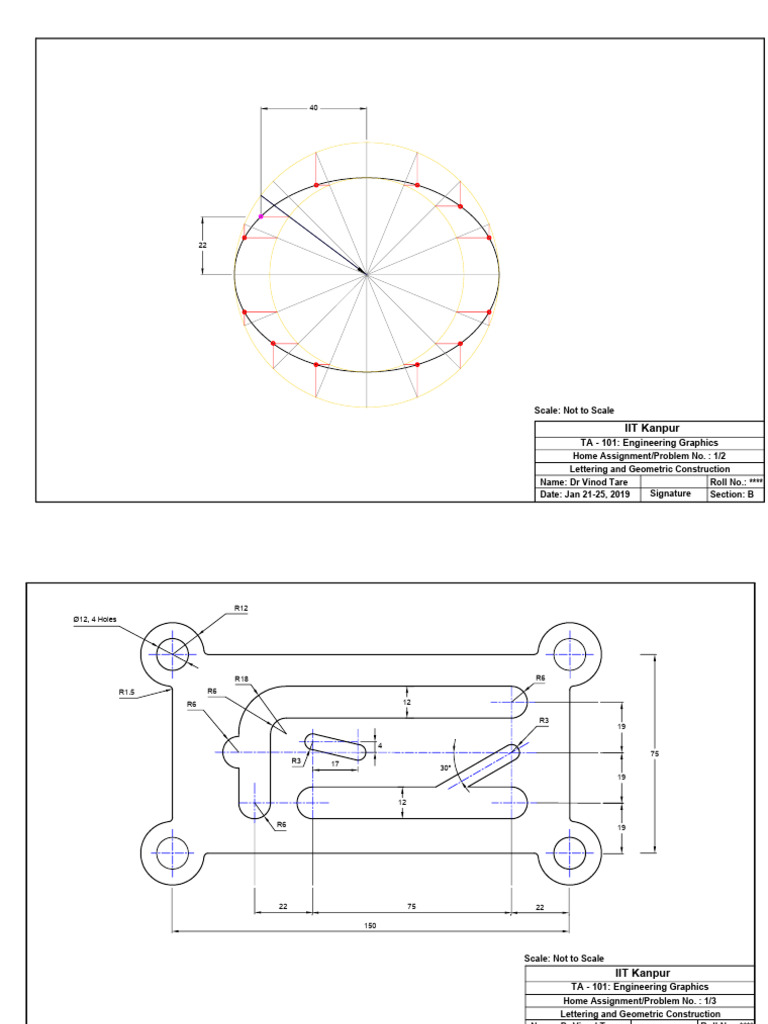 Engineering Graphics Home Assignment | PDF