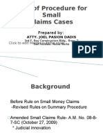 Rule Procedure Small Claims Cases