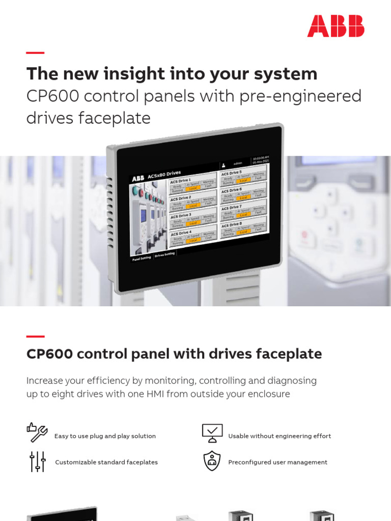 CP600 Control Panel Drives Faceplate | PDF | User Interface | System ...