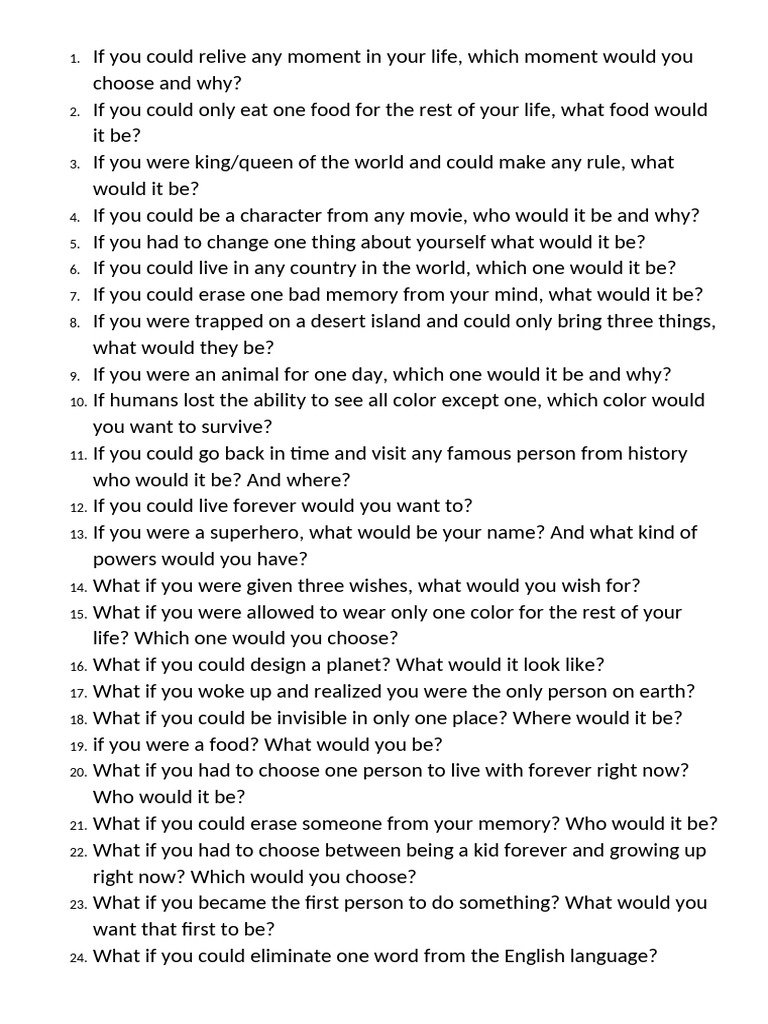 Thought-Provoking Life Questions | PDF