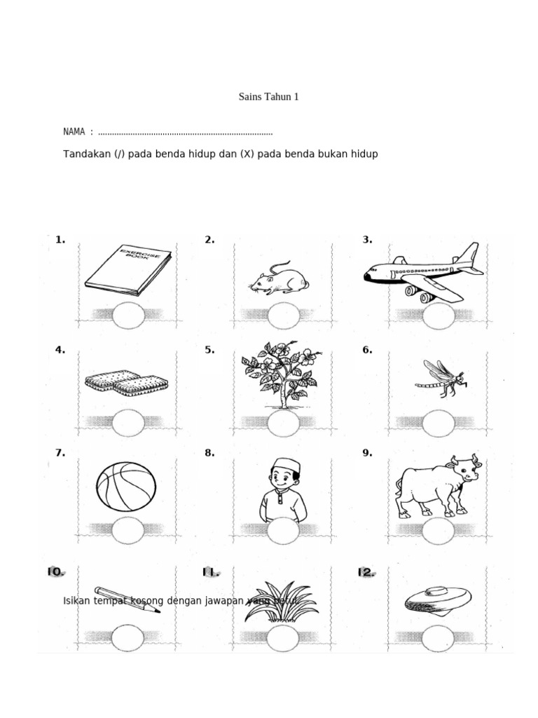Latih Tubi Sains Tahun 1 dan 2 | PDF