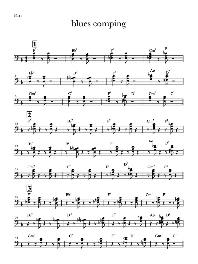 Blues Comping Pdf