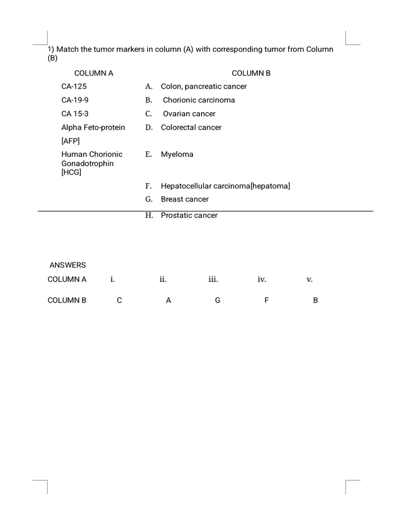 Review Matching Items Questions | PDF | Mitosis | Necrosis