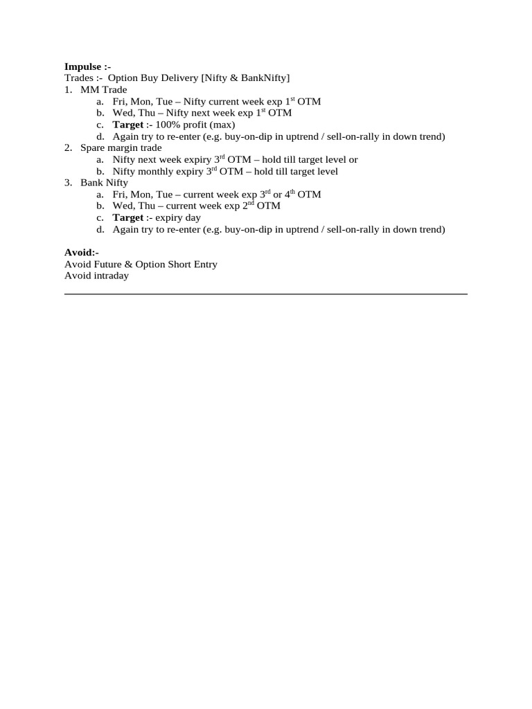 Nifty & BankNifty Options Trading Guide | PDF