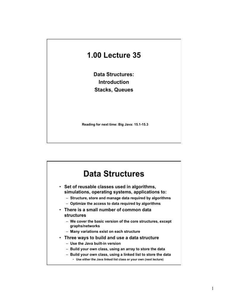 Data Structures: Stacks and Queues Overview | PDF | Queue (Abstract ...