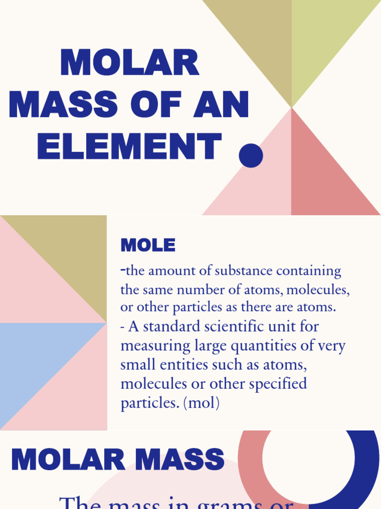 Molar Mass EF MF Composition | PDF | Mole (Unit) | Chemistry