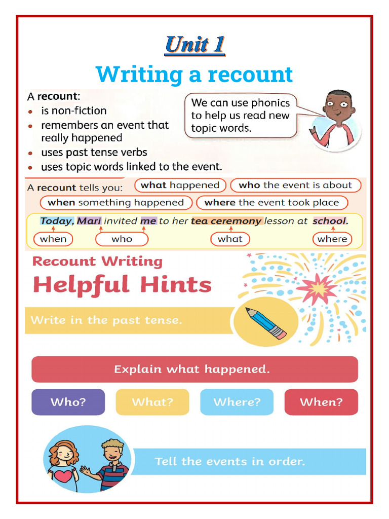 Year 1 Unit 2 Writing and Reading | PDF