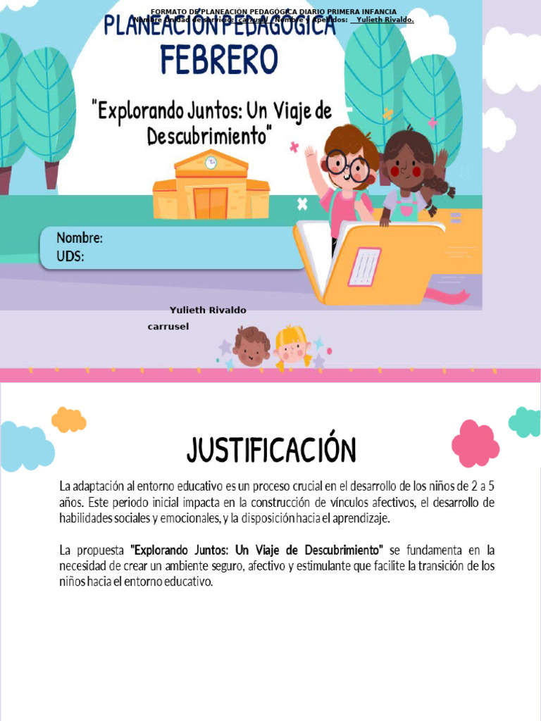 Planeación Pedagógica Primera Infancia | PDF | Bailes | Las emociones