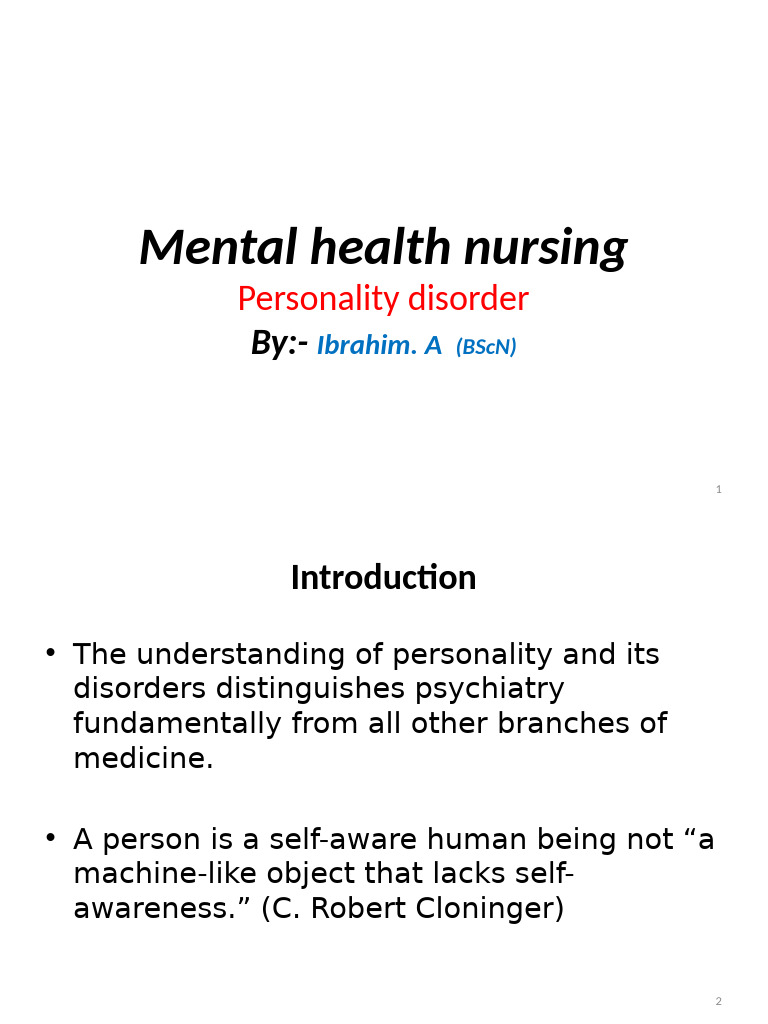 9 Personality Disorders | PDF | Personality Disorder | Mental Disorder