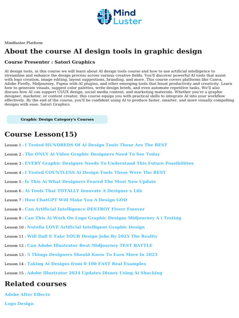 Free AI Design Tools Course PDF | PDF