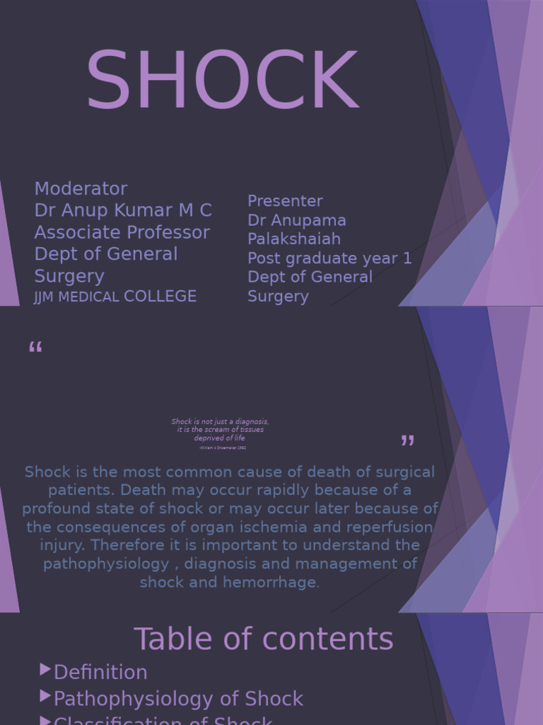 Shock | PDF | Shock (Circulatory) | Sepsis