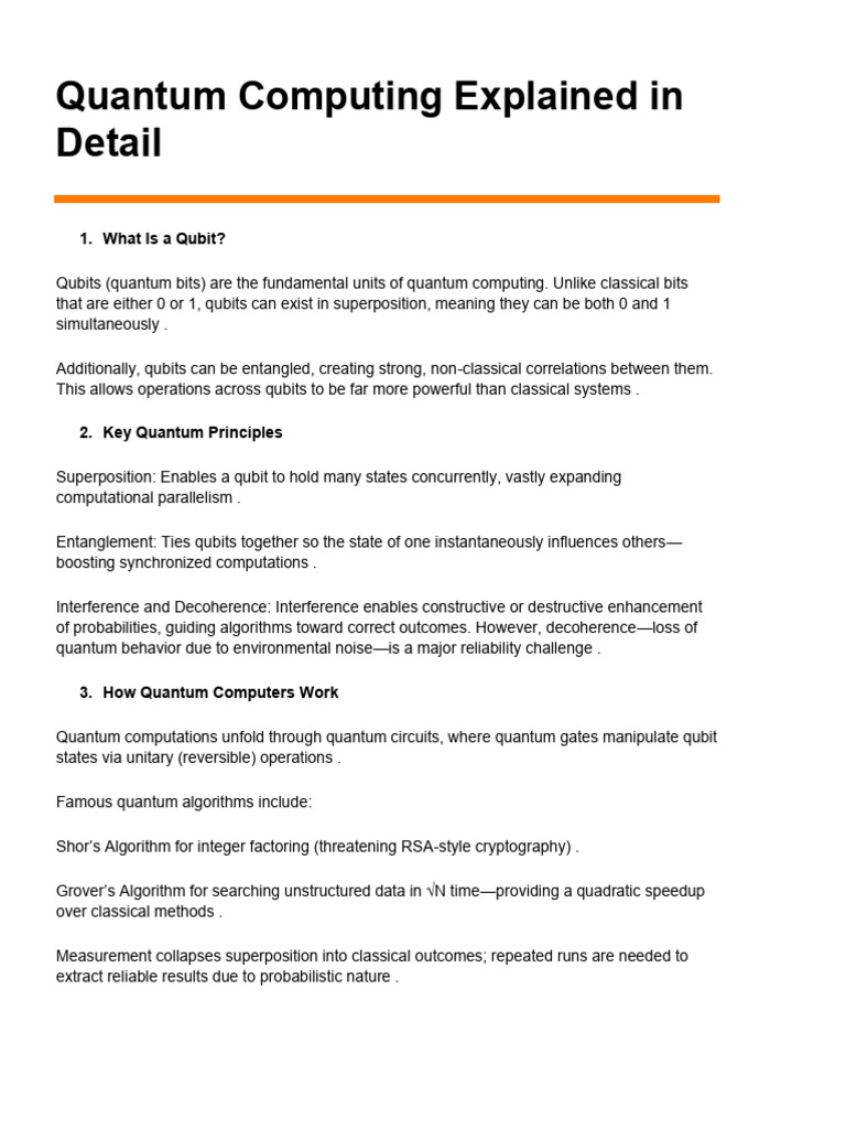 Quantum Computing Explained in Detail | PDF | Quantum Computing ...