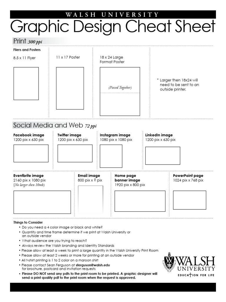 Graphic Design Cheat Sheet Guide | PDF | Graphic Design | Communication ...