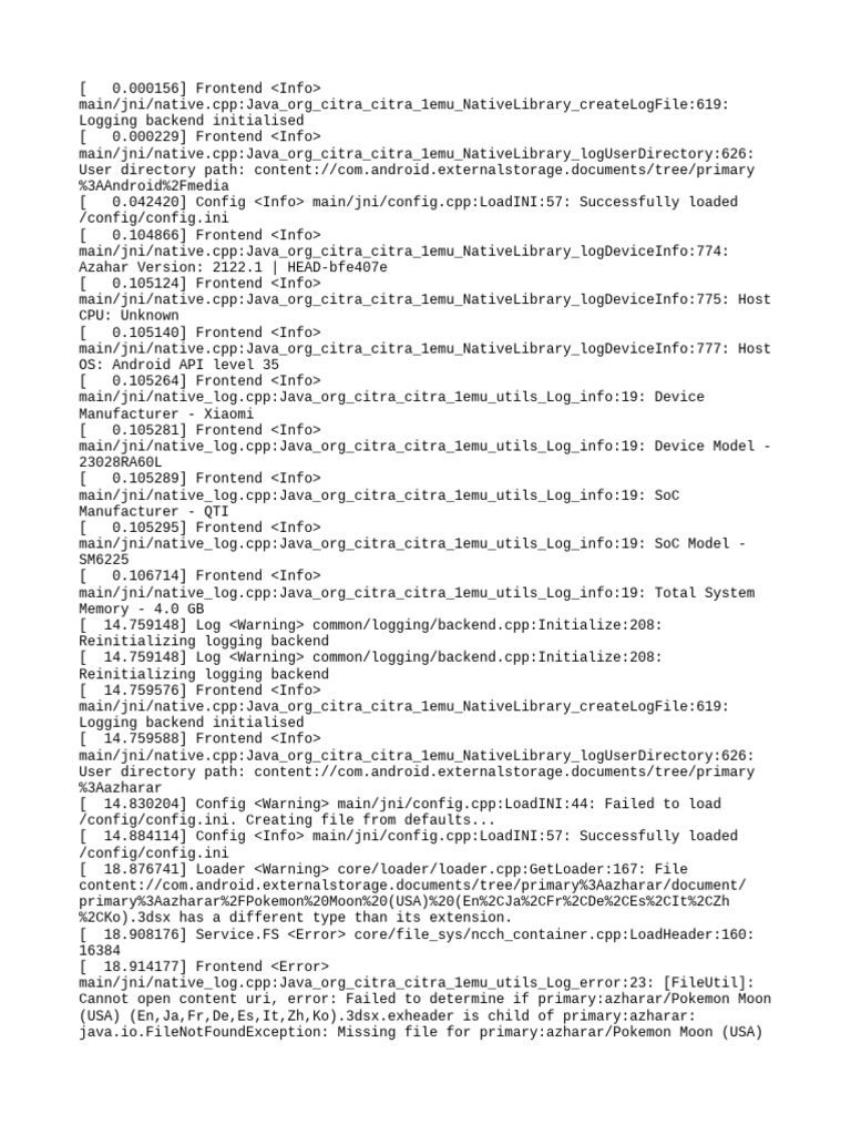 Azahar Android Logging and Config Info | PDF | Computer Architecture ...